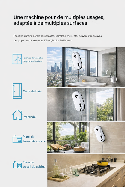 Robot Laveur de Vitres Intelligent VitroCleann